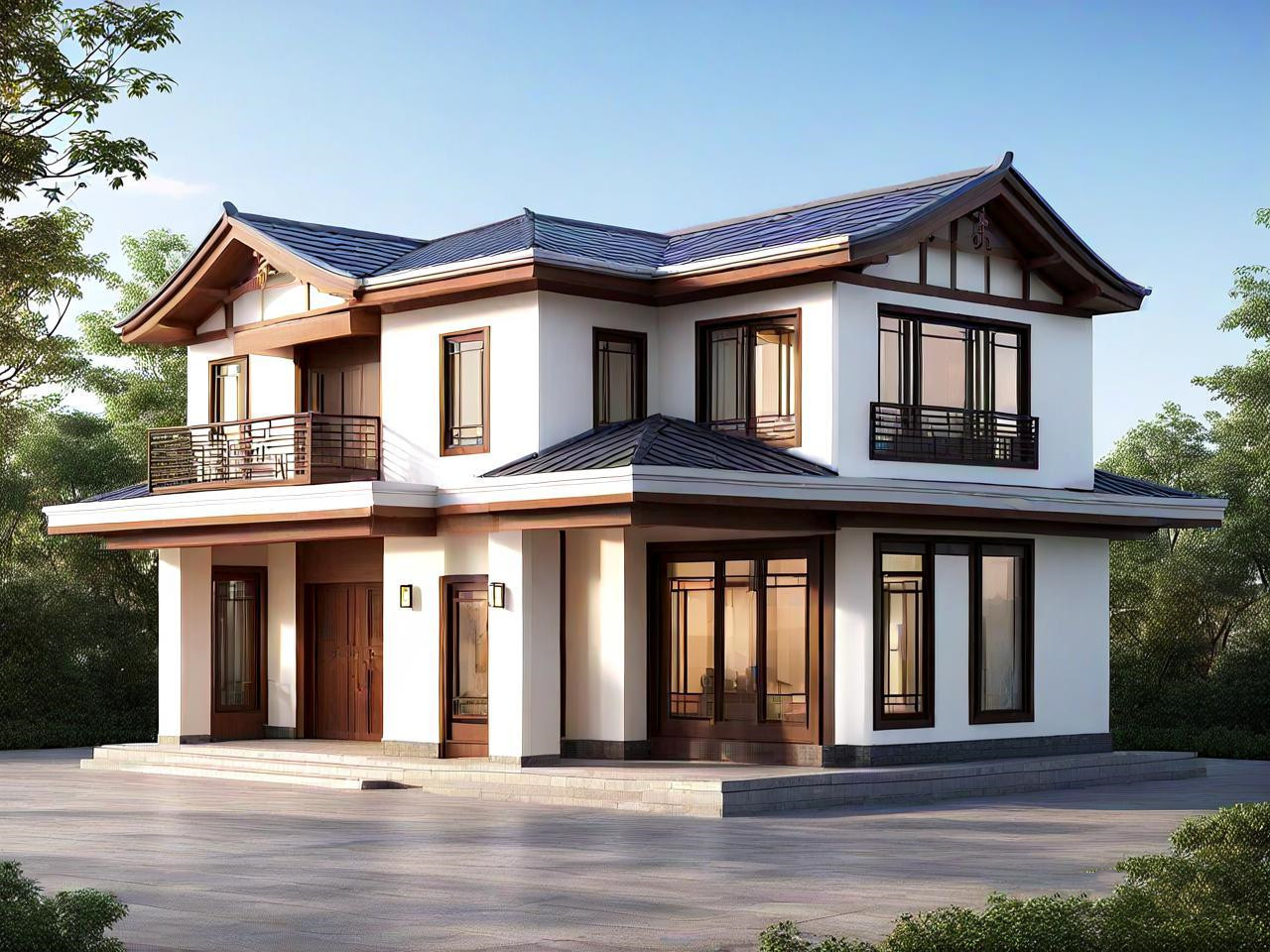 中式風(fēng)格輕鋼別墅 中式風(fēng)格輕鋼別墅